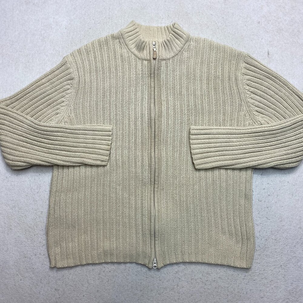 GAP Cream Zip Up Sweater